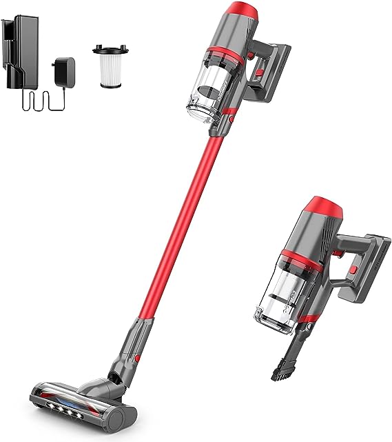 ONSON Life Cordless Vacuum Upgraded Roller Brush 4 in 1 Powerful EV-696 - RED - Like New