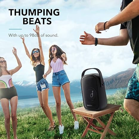 Soundcore Trance Go Outdoor Bluetooth Speaker BassUp Technology A3396 - BLACK - Like New
