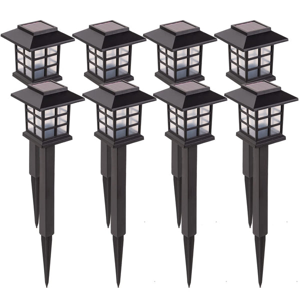 LAUREL CANYON 8 Pack Solar Pathway Lights, Outdoor Solar Landscape Lights - Like New