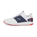 PUMA Men's Ignite Elevate Wide Golf Shoe White/Navy Size 8.5 Wide - Brand New