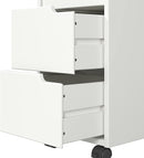 Adeptus Original Euro Roll Cart Solid Wood 6+2 Drawer Narrow 88042 - White Like New