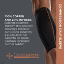TOMMIE COPPER SPORT COMPRESSION CALF SLEEVE SIZE L/XL - BLACK - Like New