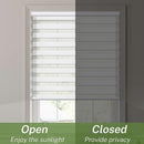 MiLin Cordless Zebra Shades Blinds for Windows, 47" W x 64" H - Snow White - Brand New