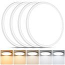 Brightever 4Pack LED Flush Mount Ceiling Light Fixture, 12 Inch 24W - White - Like New