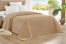 STRIATA RIBBED CORDUROY BLANKET ULTRA-SOFT PLUSH KING 108" X 90" - TAUPE - Brand New