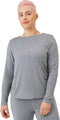 ALLBIRDS WOMEN'S NATURAL FLOW STUDIO LONG SLEEVE, SIZE L, MEDIUM GRAY - Like New