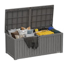 EAST OAK OUTDOOR STORAGE BOX 150 GALLON DECK BOX WR CODE DB23003-GRAY - GRAY - Like New
