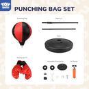 TOY LIFE PUNCHING BAG KIDS BOXING BAG GLOVES KIDS BOXING PUNCHING SET - BLACK - Like New