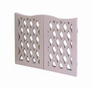 KOVOT Wood Freestanding Foldable Adjustable 3-Section Pet Gate Gray Diamond - Brand New