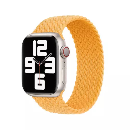 APPLE WATCH BRAIDED SOLO LOOP 45MM - SIZE 7 - MAIZE - Like New