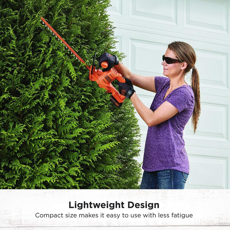 BLACK+DECKER 20V MAX HEDGE TRIMMER KIT, 18-INCH(TOOL ONLY) - ORANGE - Like New