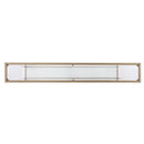 Narrow Metal Console B0875M1Y41 - Gold w/ white glass - Brand New