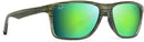 Maui Jim Onshore Sunglasses - Olive Stripe Fade/Green Mirror Polarized - Like New