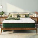 EN ZEFFLY MATTRESS 10" FULL MATTRESSES INNERSPRING GEL MEMORY FOAM - WHITE/GREEN - Like New