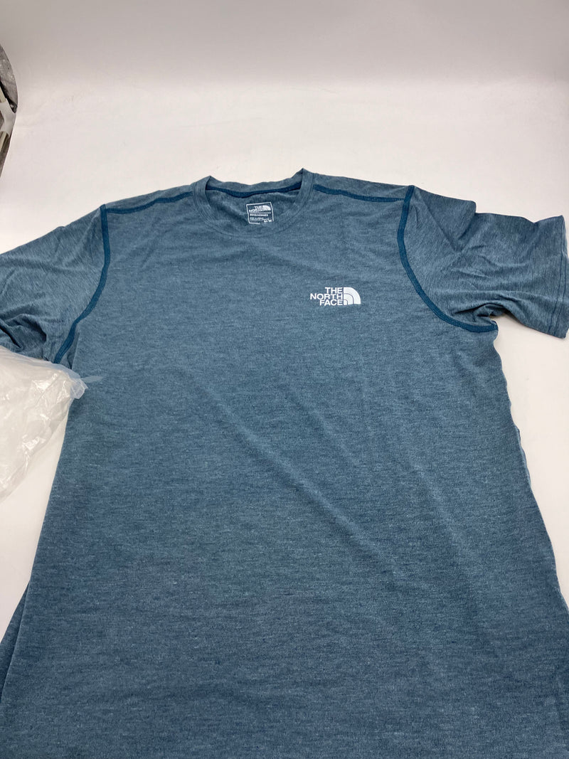 THE NORTH FACE MEN'S PRINTED WANDER SHORT SLEEVE - SIZE: M - BLUE HEATHER/ WHITE - Brand New
