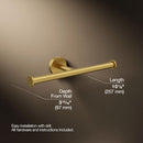 Kohler K27289-2MB Elate Wall Mounted Euro Toilet Paper Holder Brushed Brass - Brand New