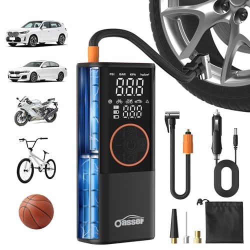 Oasser Tire Inflator Portable Air Compressor, Air Pump For Car Tires - Like New