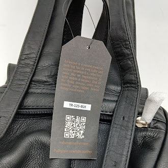 LE DONNE LEATHER WOMEN'S MULTI POCKET BACKPACK - BLACK - Brand New