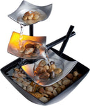 Homedics Tabletop Water Fountain, Home Décor Soothing Sound Machine - BLACK - Like New