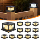 MLAMBERT 12 PACK SOLAR POST LIGHTS OUTDOOR LED FENCE CAP LIGHT 4X4 POSTS - BLACK - Like New