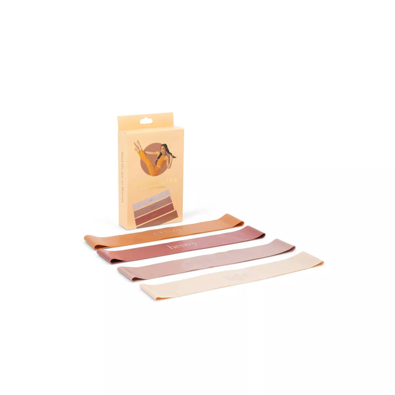 BLOGILATES LOOP BANDS - 4PK: LATEX RESISTANCE FOR LEGS & ARMS - Like New