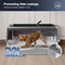LEMPISH STAINLESS STEEL CAT LITTER BOX WITH TOP LID LARGE XL METAL - GRAY - Like New