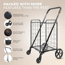 SereneLife Large Folding Utility Shopping Cart with Removable Liner – Heavy Duty - Like New