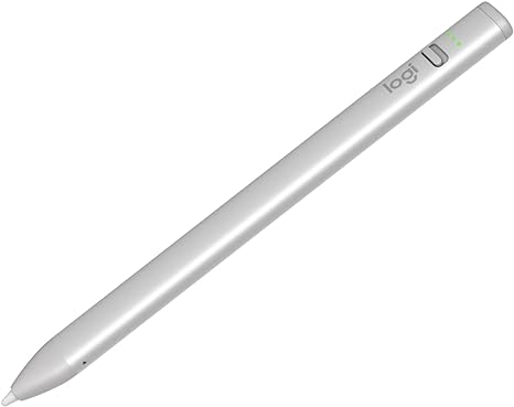 Logitech Crayon Digital Pencil Featuring Apple Technology 914-000070 - Silver Like New