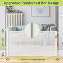 HEELALBABY REINFORCED 55" WIDE RETRACTABLE BABY GATES 33 TALL X 55 WIDE - WHITE - Brand New