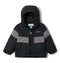 COLUMBIA YOUTH BOYS LIGHTNING LIFT II JACKET - CITY GREY/BLACK - SMALL - Brand New