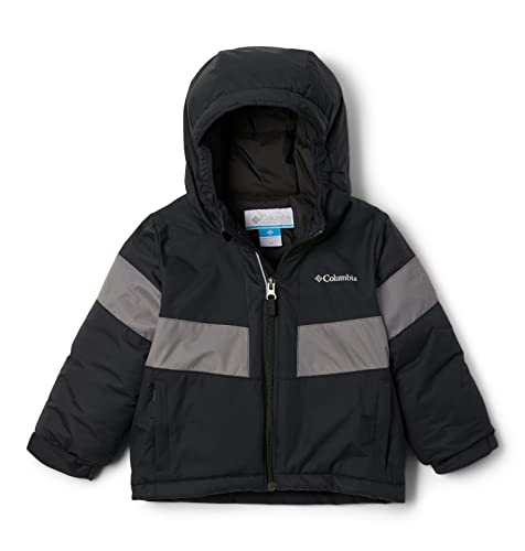 COLUMBIA YOUTH BOYS LIGHTNING LIFT II JACKET - CITY GREY/BLACK - SMALL - Brand New