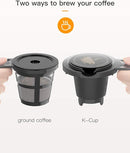 BOLY Single Serve Coffee Maker Brewer for K-Cup Pod & Ground Coffee BLACK/SILVER - Like New