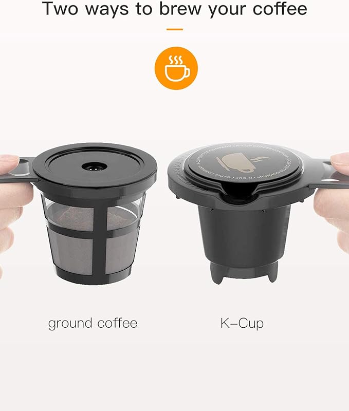 BOLY Single Serve Coffee Maker Brewer for K-Cup Pod & Ground Coffee BLACK/SILVER - Like New