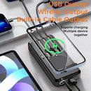 ALPHA DIGITAL SOLAR POWER BANK WIRELESS CHARGING ORTABLE 20000MAH BATTERY BLACK - Like New