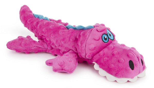 GODOG STORE GATORS SQUEAKY PLUSH DOG TOY CHEW TECHNOLOGY LARGE 774023 - PINK - Brand New