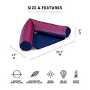 Big Joe Noodle Sling No Inflation Needed Pool Seat, Armrests 3ft - Fade Fuchsia - Like New