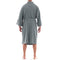 FRUIT OF THE LOOM MEN'S WAFFLE KIMONO ROBE - ONE SIZE - GRAY HEATHER - Like New