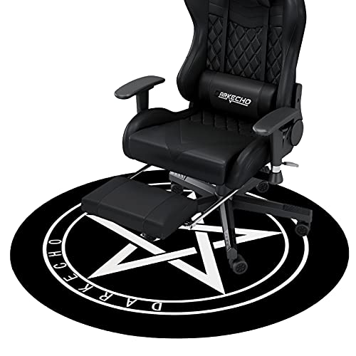 Darkecho Mat for Carpeted and Hardwood Floor,Pentacle Gaming Chair Mat - BLACK - Like New