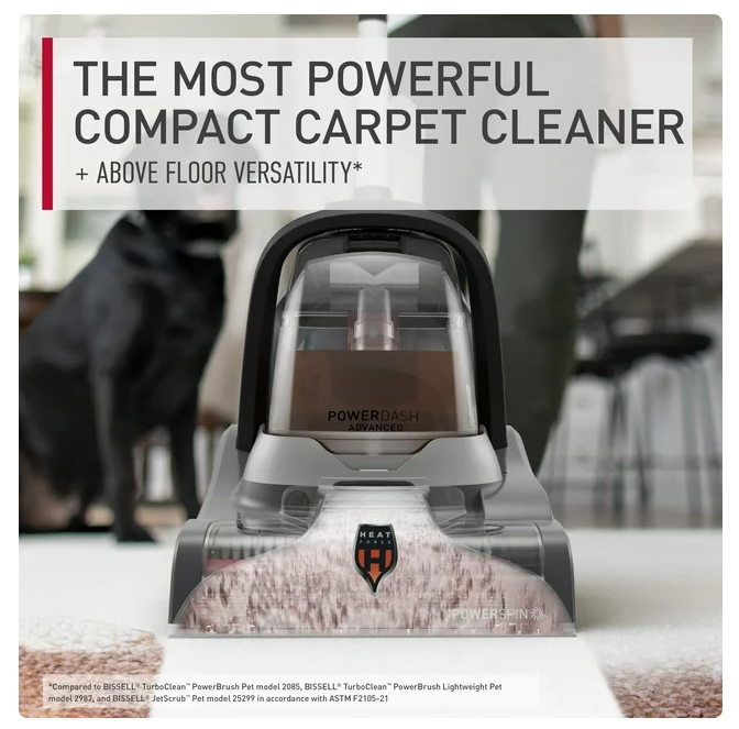 Hoover PowerDash Pet Advanced Compact Carpet Cleaner Machine FH55010 GRAY/BLACK Like New