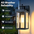 BESLOWE OUTDOOR WALL LIGHTS EXTERIOR LIGHTING FIXTURES WALL MOUNT 2-PACK - BLACK - Like New