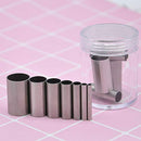 VIDILLO CLAY CUTTERS,7PCS HOLE HOLLOW PUNCH CUTTER SET 210722-7PC-SLV - SILVER - Like New