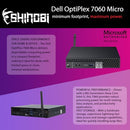 DELL OPTIPLEX 7060 Micro PC DESKTOP I5-8500T 32GB 1TB SSD - - Scratch & Dent