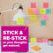 Post-it Super Sticky Notes 4"x6" Summer Joy Collection Lined 90 Sheet/Pad 5 Pads - Brand New
