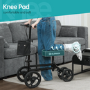 ELENKER ECONOMY KNEE WALKER 10" WHEELS WITH DUAL BRAKING SYSTEM - BLACK - Like New