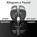 BODYTECH QUICK DUMBBELL SET 88LBS/40KG BT-ADJDMBSET-BK-88 - BLACK - Like New