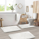 CLARA CLARK MEMORY FOAM BATH MAT - 3 PIECE SET - WHITE - Like New