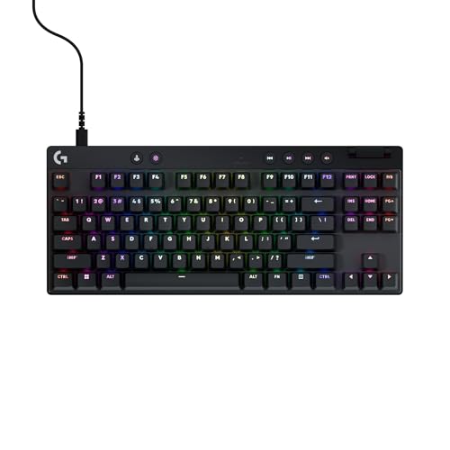 LOGITECH G PRO X TKL RAPID TENKEYLESS RBG WIRED GAMING KEYBOARD - BLACK - Like New