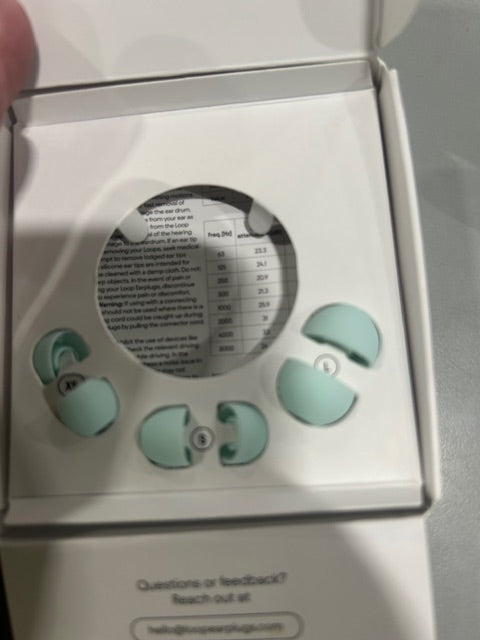 LOOP QUIET NOISE REDUCTION EARPLUGS - MINT - Like New