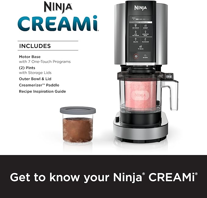 Ninja CREAMi 7-in-1 Ice Cream Maker NC301HSL - SILVER Like New