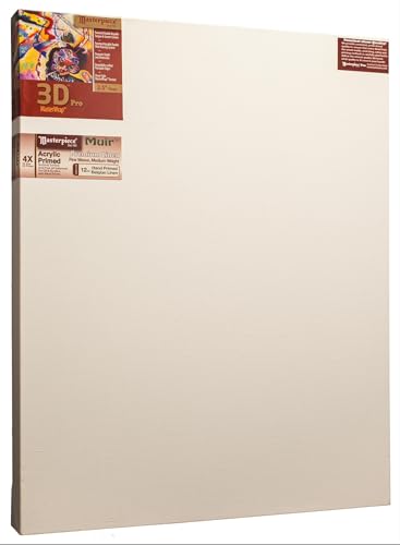 MASTERPIECE 3D PRO 2.5" DEEP MUIR BELGIAN LINEN STRETCHED Z1DA-3451 - WHITE - Like New